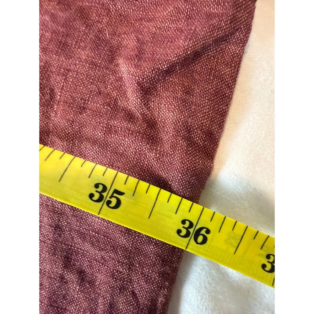 Pottery Barn Classic Belgian Linen Knife Edge Shams King Auburn Set of 2
